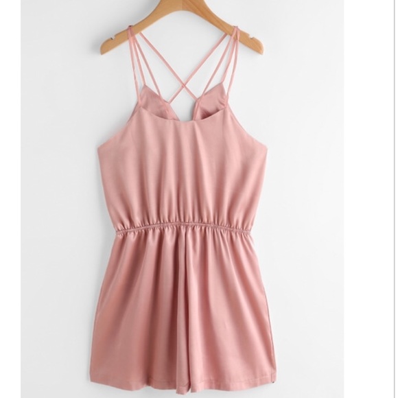 Gorgeous Pink Satin Romper - Picture 4 of 4