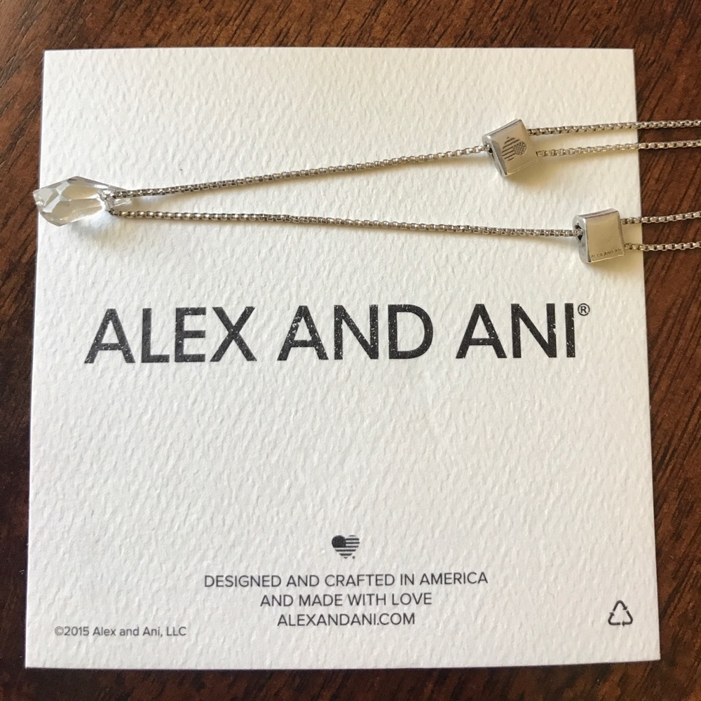 Alex and Ani Swarovski silver necklace