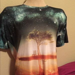 **SALE**XXL t-shirt with tree and chair