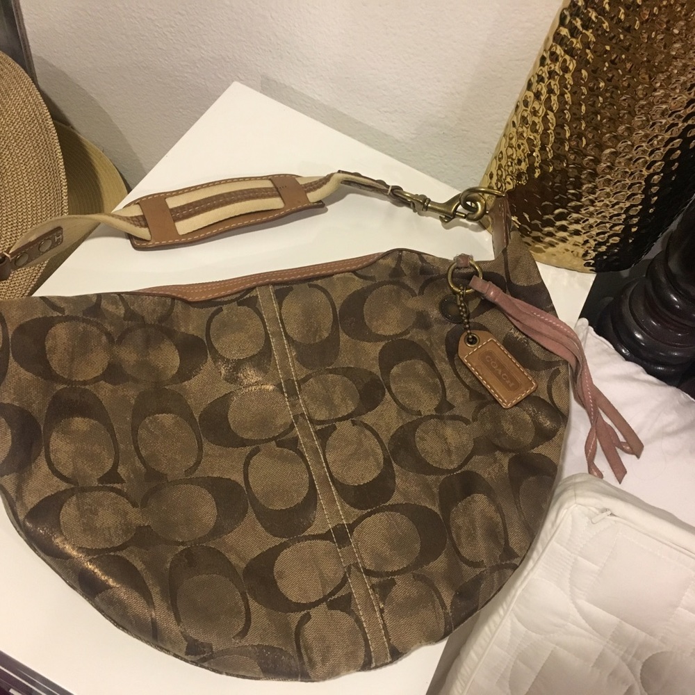 Coach bag bronze/brown