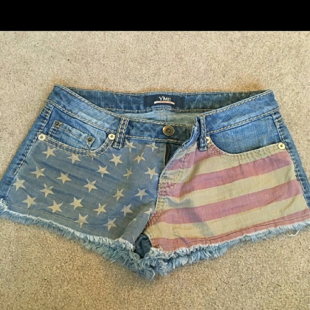 American YME denim shorts