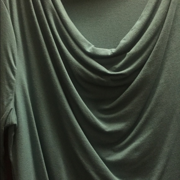 Talbots teal ruched neck blouse - Picture 2 of 3