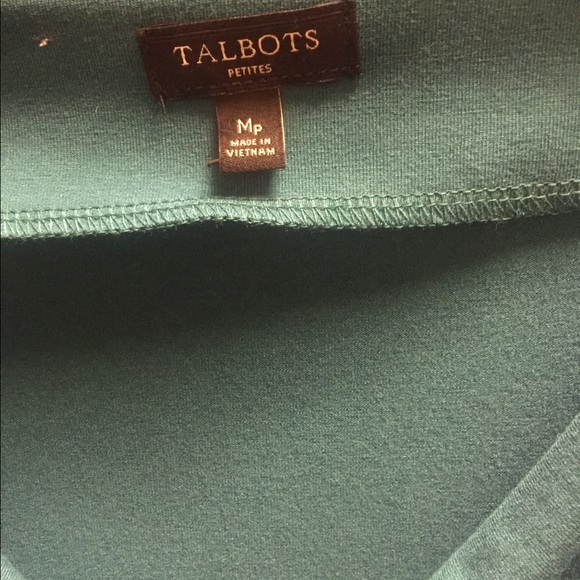 Talbots teal ruched neck blouse - Picture 3 of 3