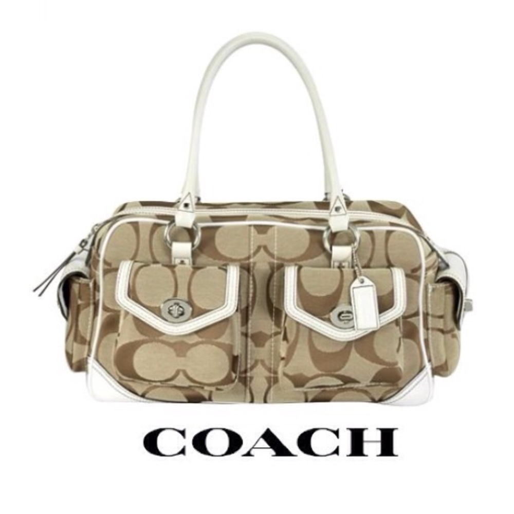 Coach Signature Multi Pocket Gallery Satchel Bag