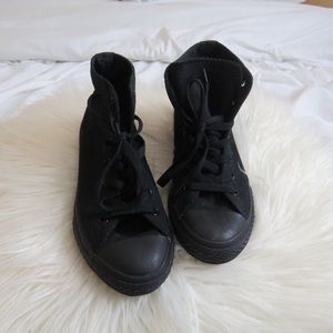 All Black High Top Converse Size 3