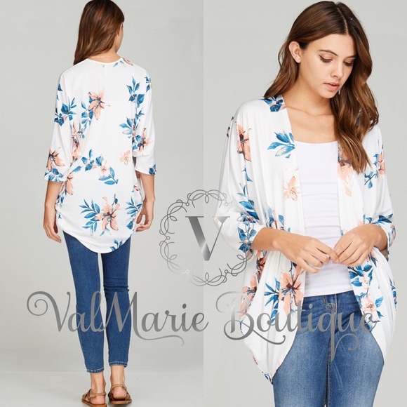 📍CLEARANCE 📍Floral Dolman Sleeve Cardigan Kimono - Picture 3 of 7