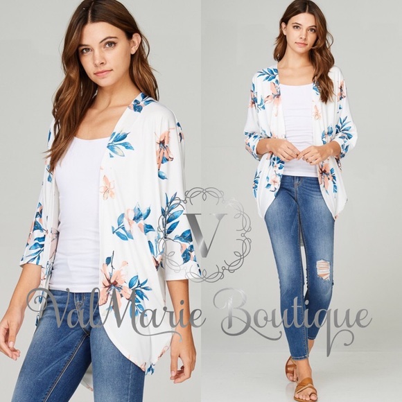 📍CLEARANCE 📍Floral Dolman Sleeve Cardigan Kimono - Picture 5 of 7