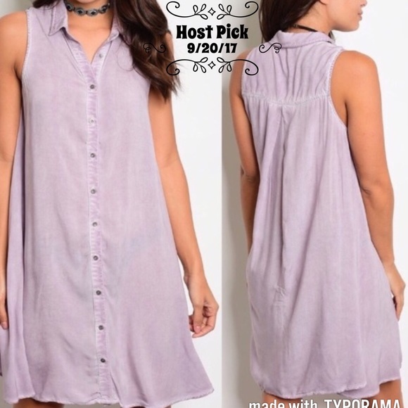 Dresses & Skirts - ❣️Last One ❣️Large Lavender Button Down Dress