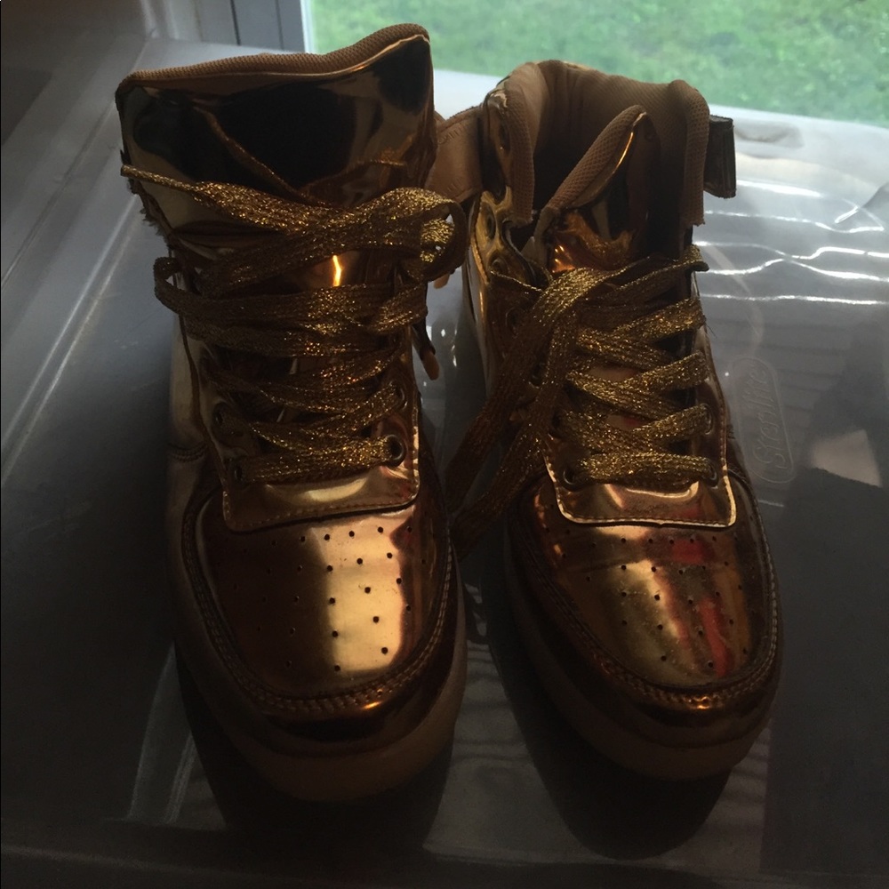Gold Light-Up Sneakers