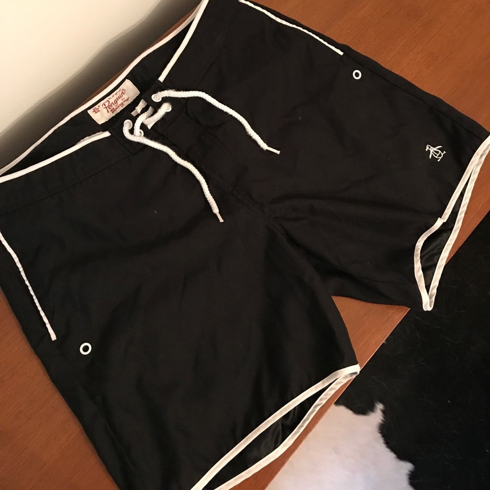MENS Penguin Swim Trunks