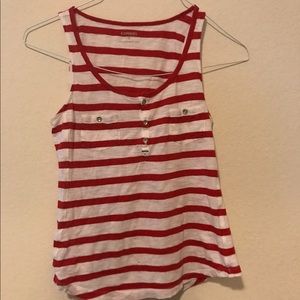 Express red/white tank top