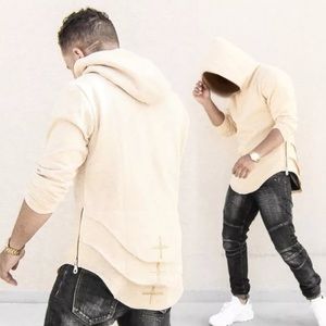 Elongated scoop hoodie