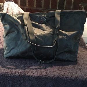Coach satin shoulder bag