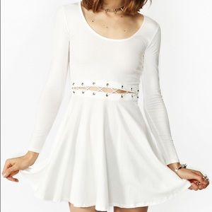 Nasty Gal Laced Waist Skater Dress