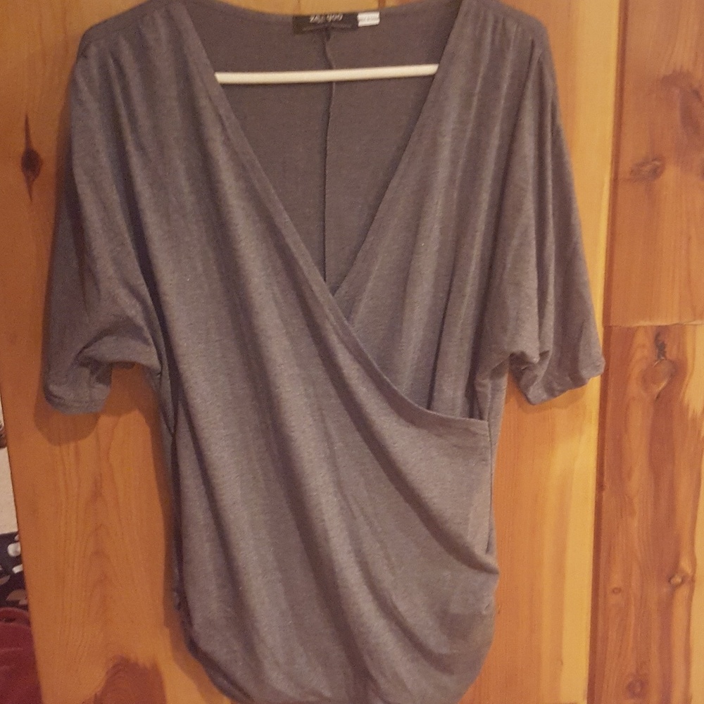 NWT faux wrap dolman sleeve top