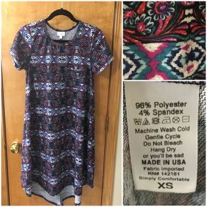 EUC XS LulaRoe Carly dress
