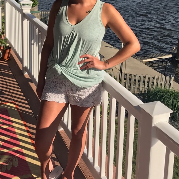 Light green tunic dress or knotted tank - Picture 4 of 7