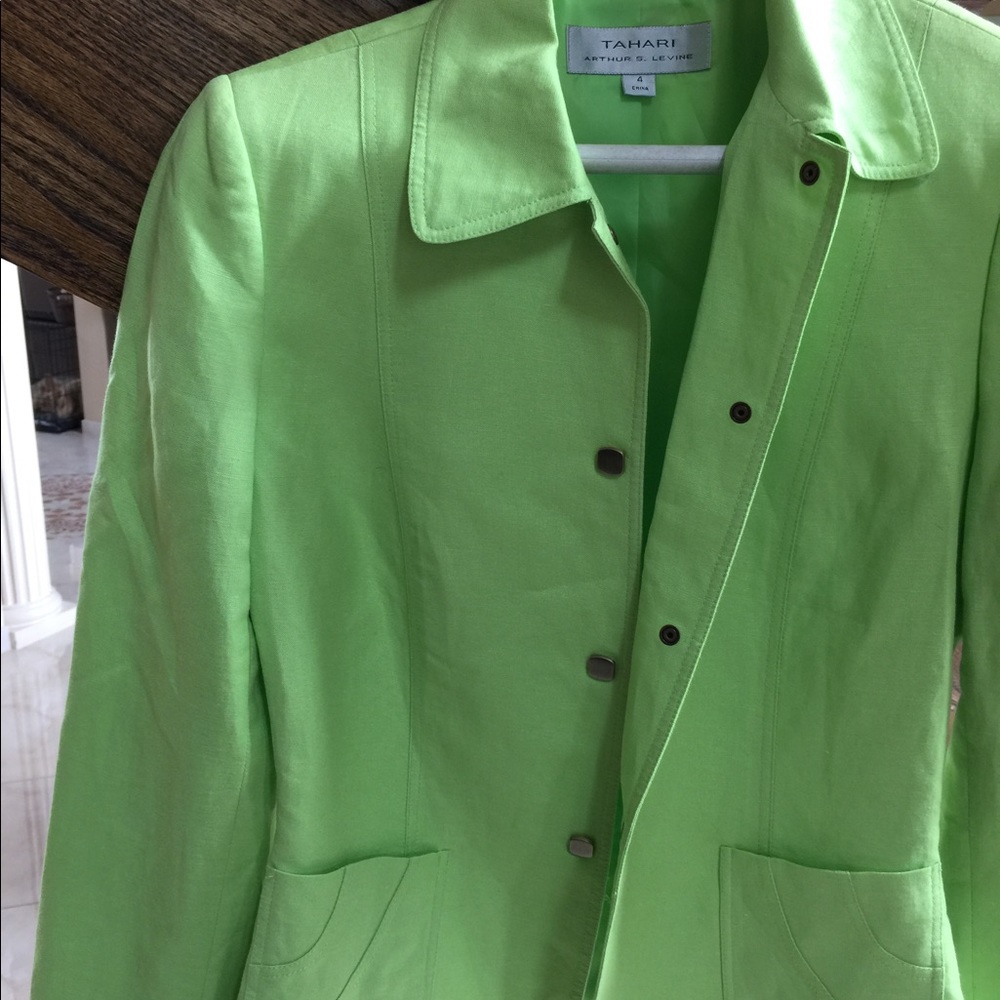Citrus green tahari blazer
