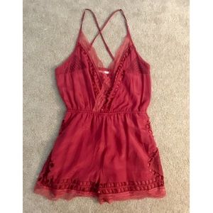 Tularosa Charmer Plunge Romper Size M