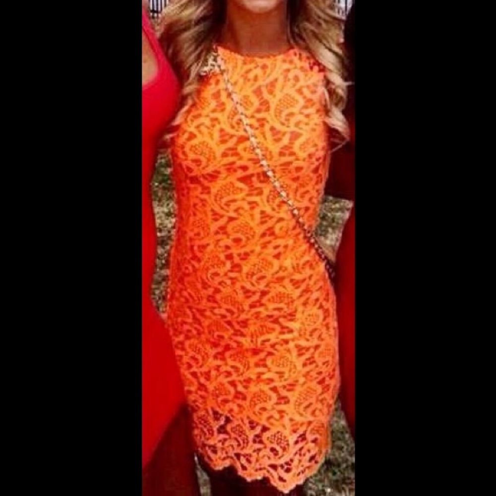 Sabo skirt neon orange dress in great condition!