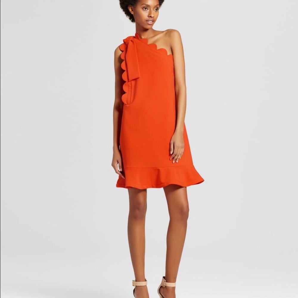 Victoria Beckham Orange Dress
