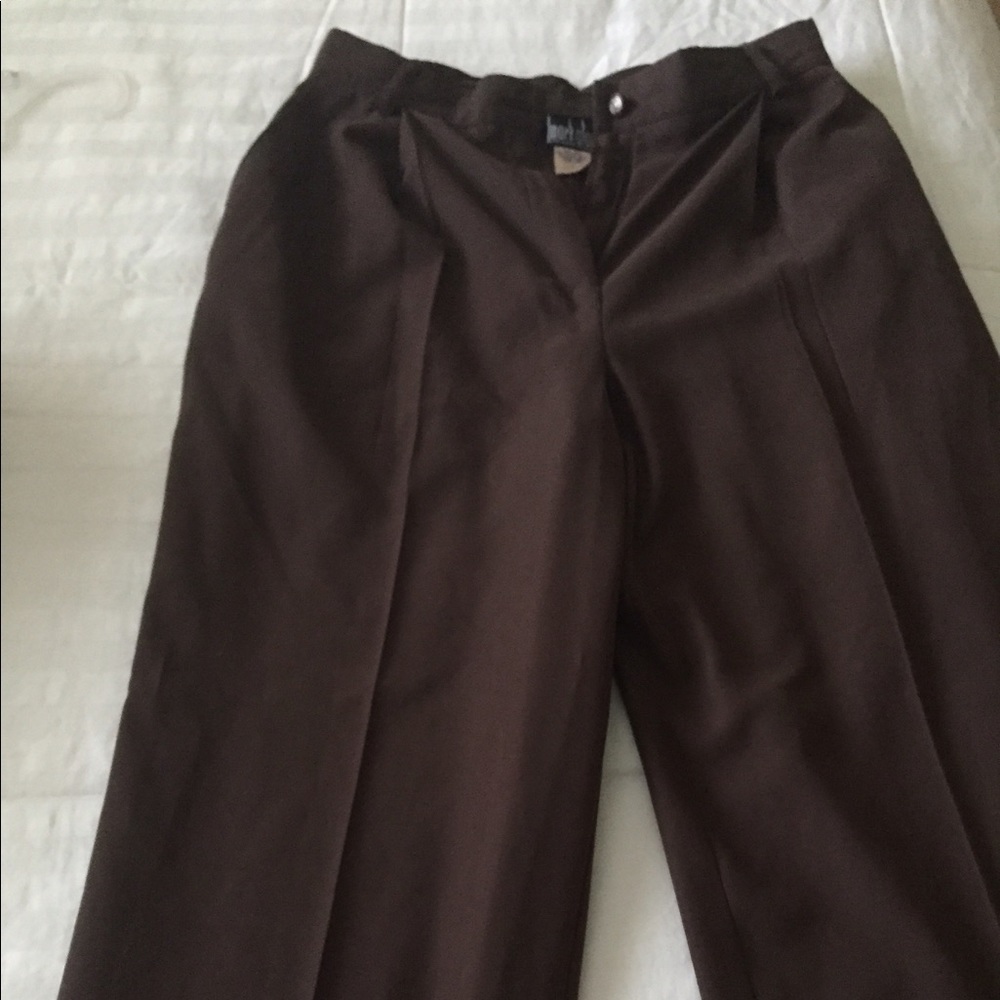 Pants! Deep brown with stretch on side.