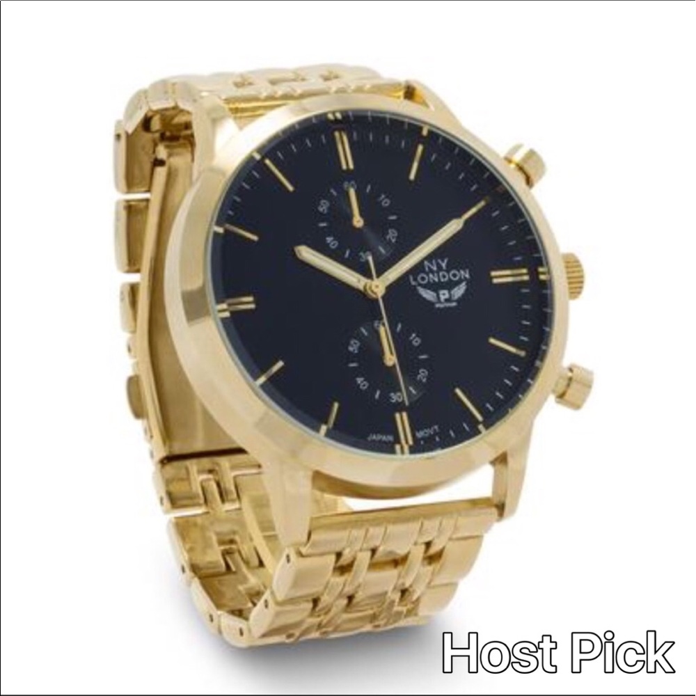 🆕Gold Tone Men's Fashion Watch - Picture 1 of 2