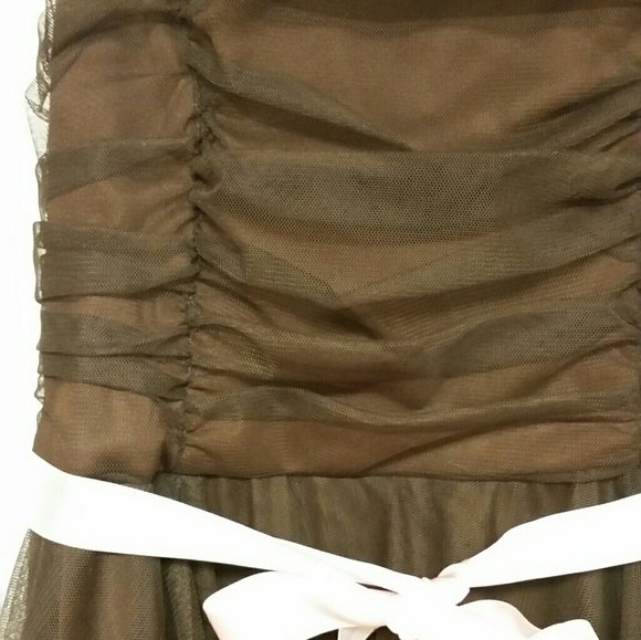 Chocolate Brown Tulle Special Occasion Dress/Scene - Picture 2 of 5