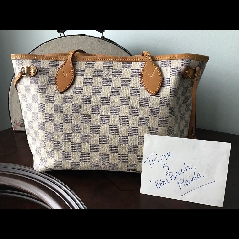 Louis Vuitton Damier Azur Neverfull PM (AUTHENTIC)