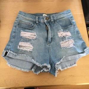 Sneak Peek Cutoff Jean Shorts