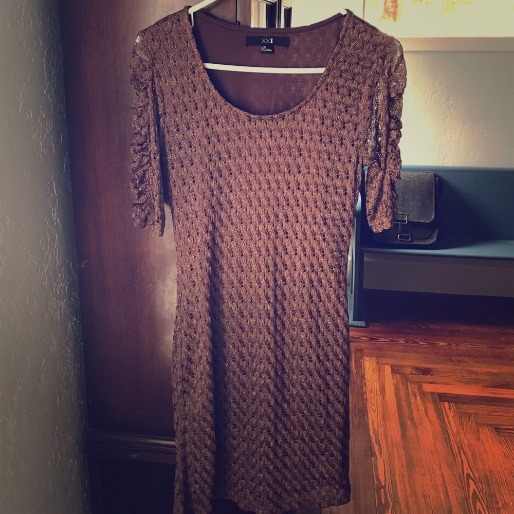 Forever 21 crochet body con dress