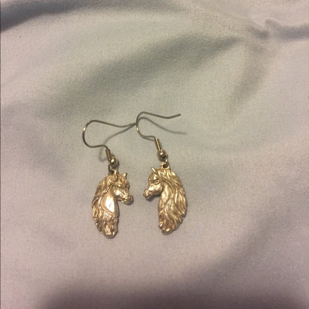 Silver Horse Earrings New