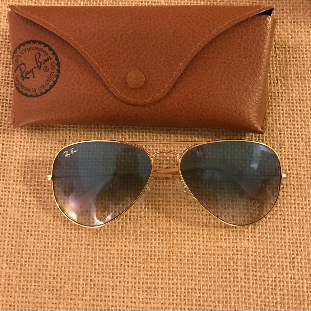 Ray-Ban Original Aviators, Blue Gradient/ Gold