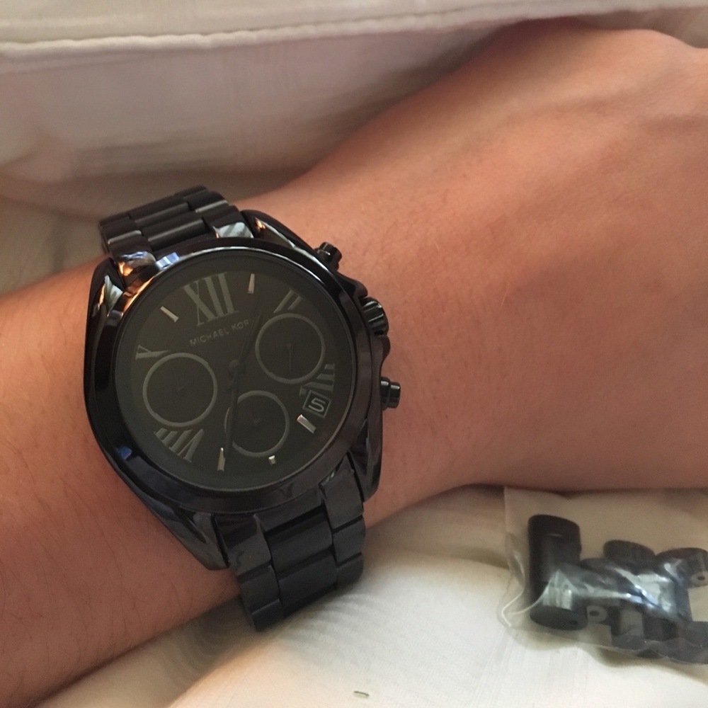 MICHAEL KORS BLACK BRADSHAW WATCH