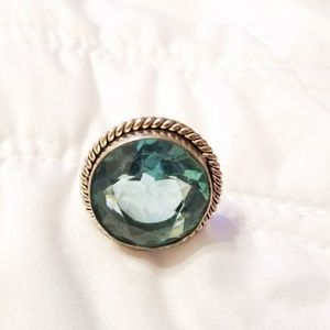 On hold  large blue stone ring