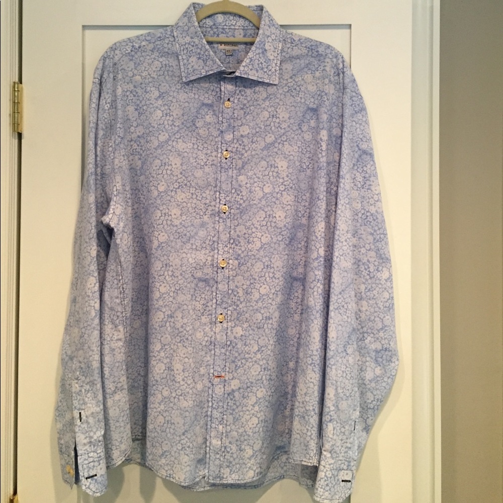 Kuhlman Men's Button Down Floral Print Shirt, XXL