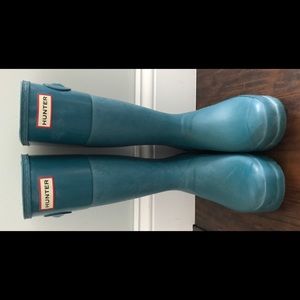 ✨FLASH SALE ✨Teal Hunter Boots- PERFECT color! ☔️