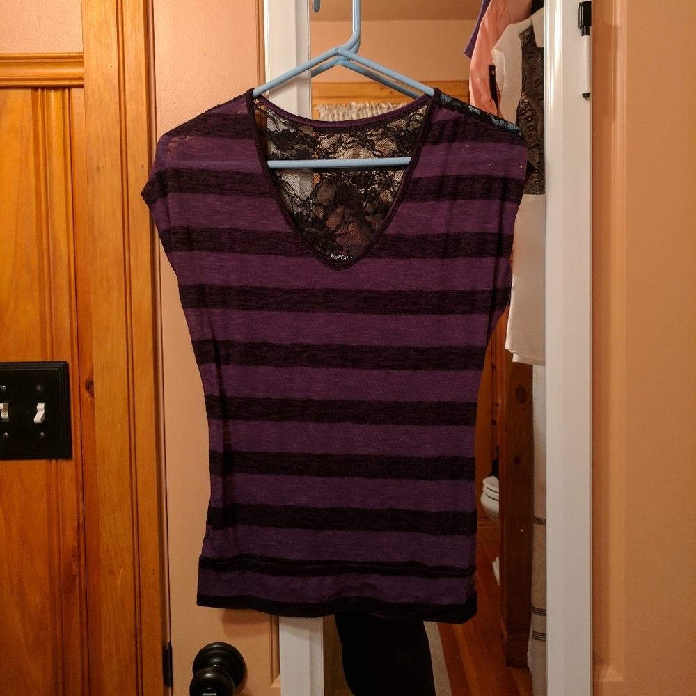 4/$20 Purple striped top