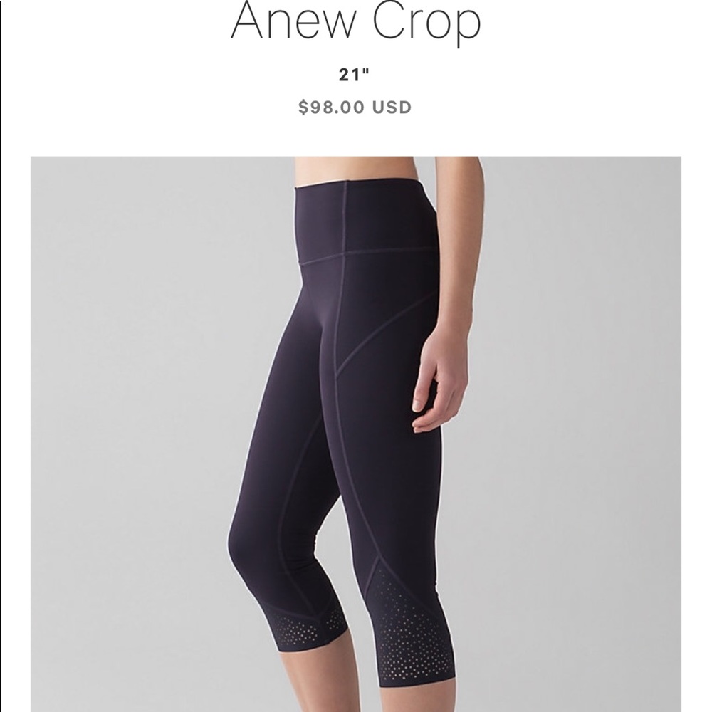 Lululemon 21 inch Anew Crop in Purple