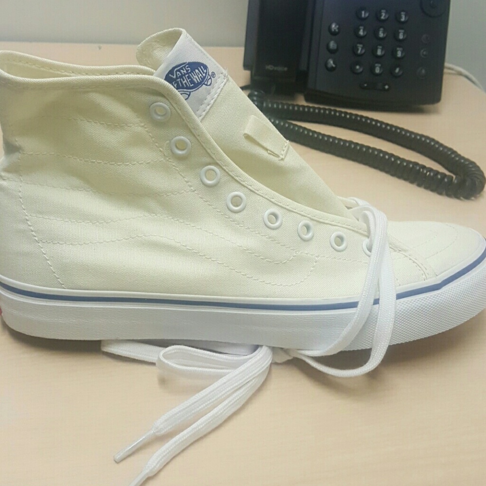 Brand new bleached white Vans- Limited Edition