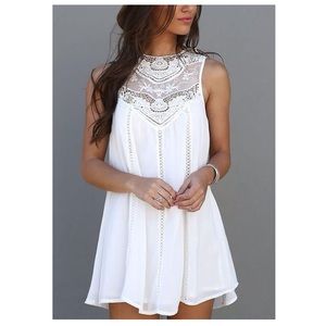 BRAND NEW Sleeveless Crochet Short Loose Dress