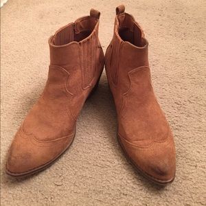 Tan Suede Booties