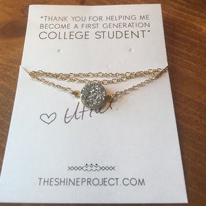 The Shine Project Necklace - Silver Glitter
