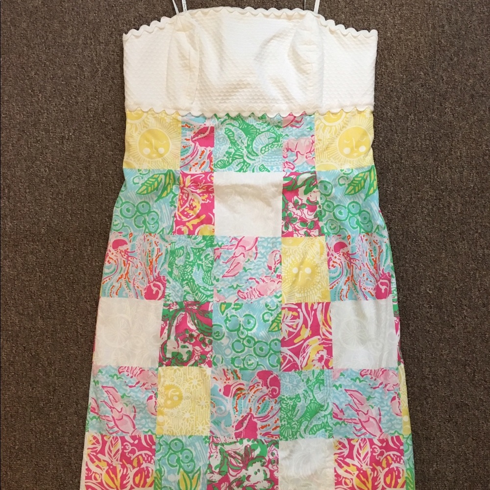 Lilly Pulitzer Franco Strapless Tie Back Dress