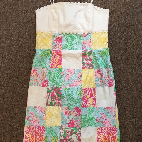 Lilly Pulitzer Franco Strapless Tie Back Dress - Picture 1 of 4