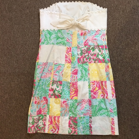 Lilly Pulitzer Franco Strapless Tie Back Dress - Picture 2 of 4