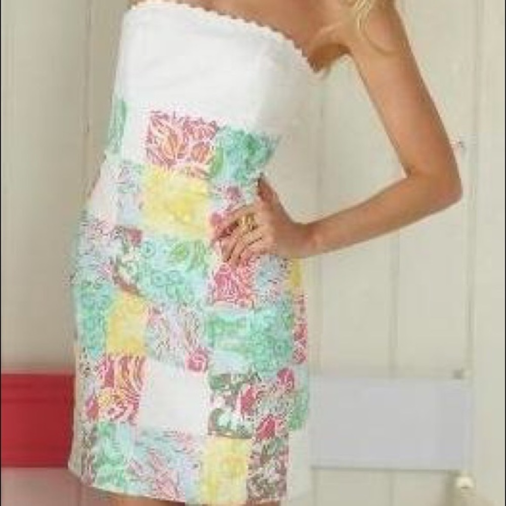 lilly pulitzer franco strapless empire waist