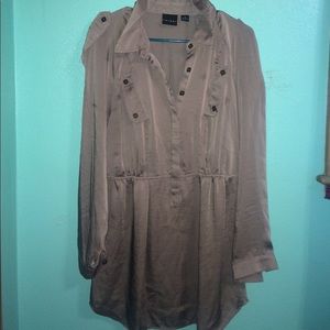 long sleeve silk top