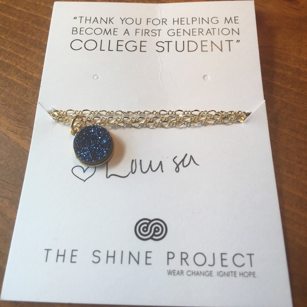 The Shine Project Necklace - Blue Glitter