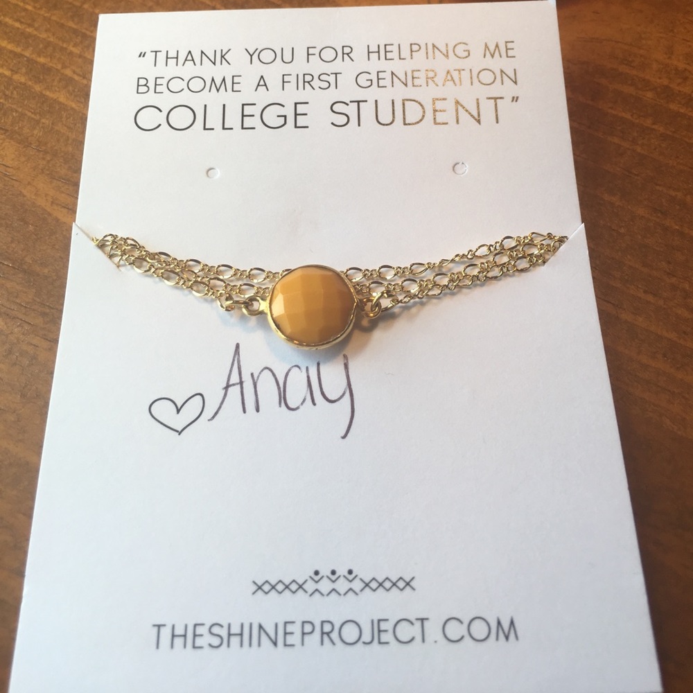 The Shine Project Necklace - Mustard Gem